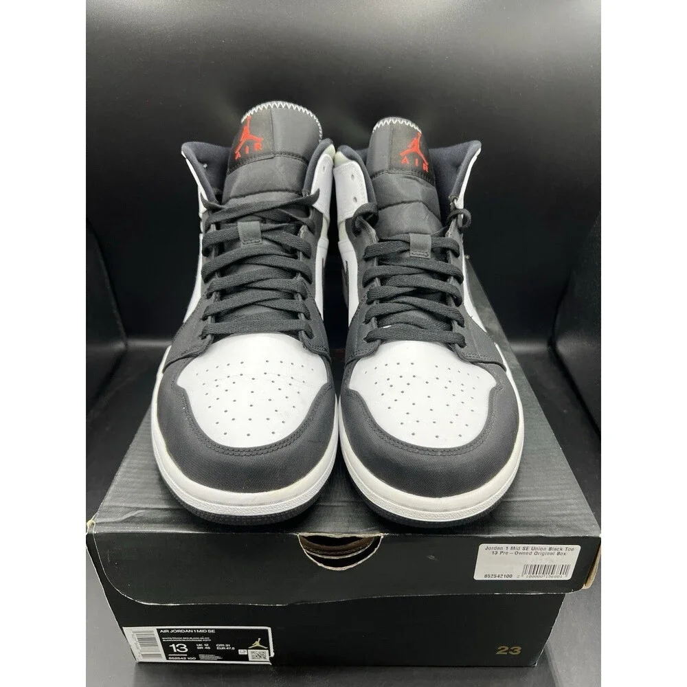 Air Jordan 1 Mid 'Red Black Toe' Men’s Size 13 (852542-100) VNDS OG ALL CLEAN! - Picture 2 of 16